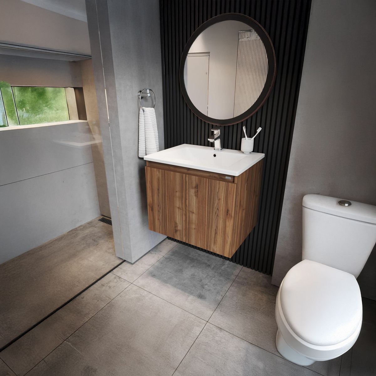 KLIPEN - Mueble desarmado 600x480x465 mm con lavamanos