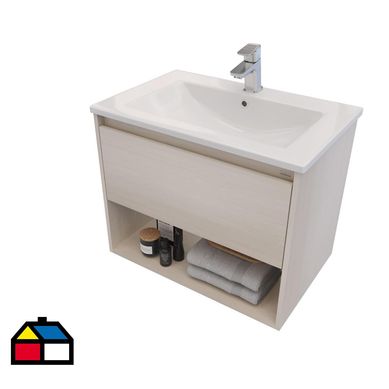 Mueble base desarmado 700x550x450 mm con lavamanos