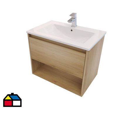 Mueble base desarmado 700x550x450 mm con lavamanos