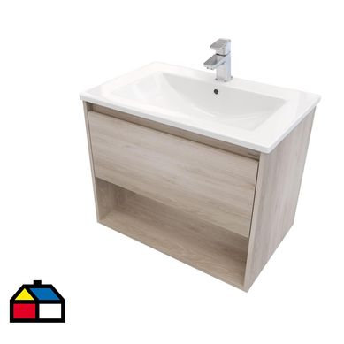 Mueble base desarmado 800x550x450 mm con lavamanos