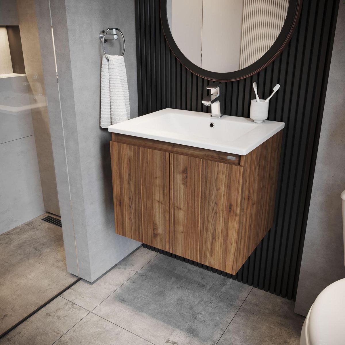 KLIPEN - Mueble desarmado 800x480x465 mm con lavamanos