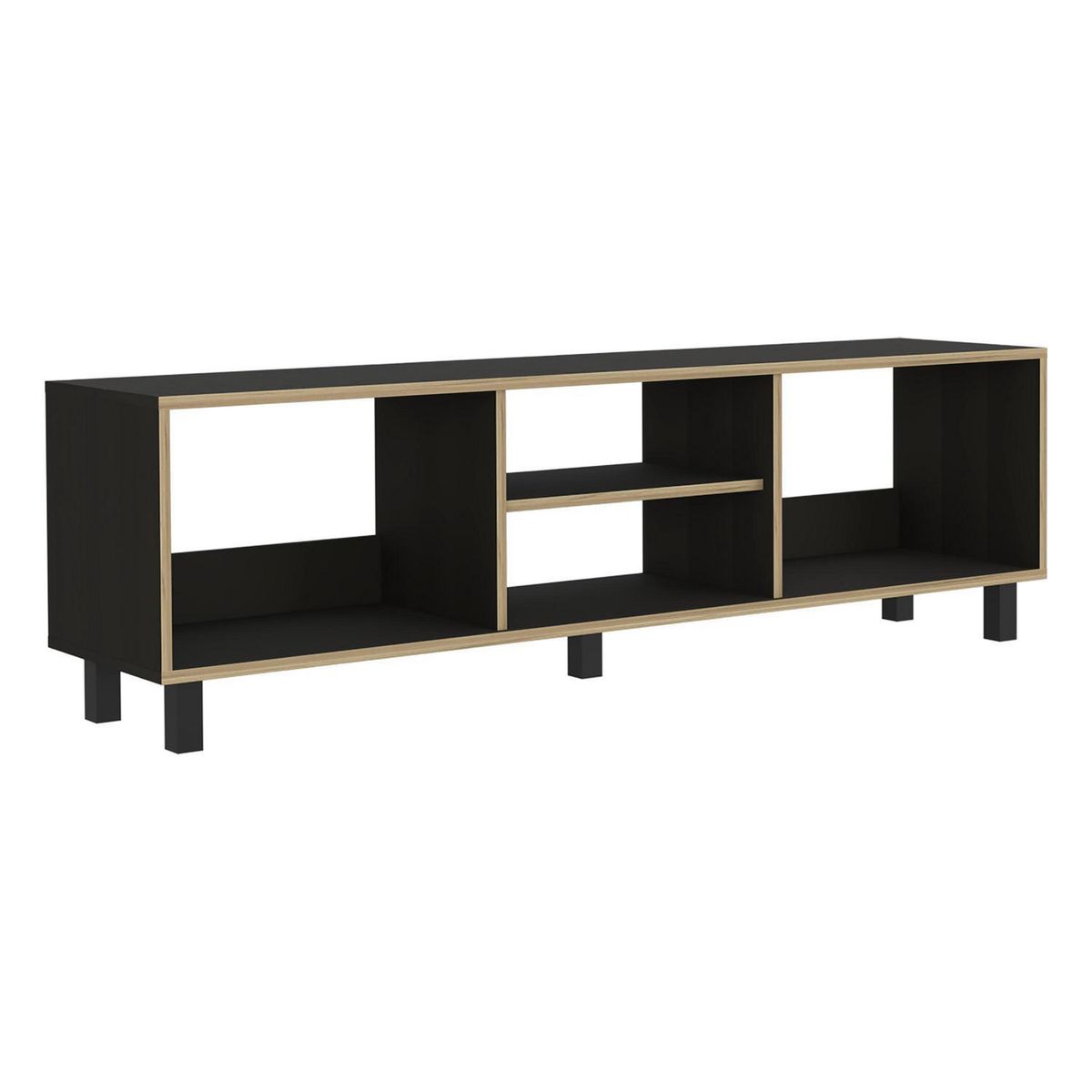 TUHOME - Rack TV" 70 " Nomik Texas Negro/duna 160x47.5x35 cm