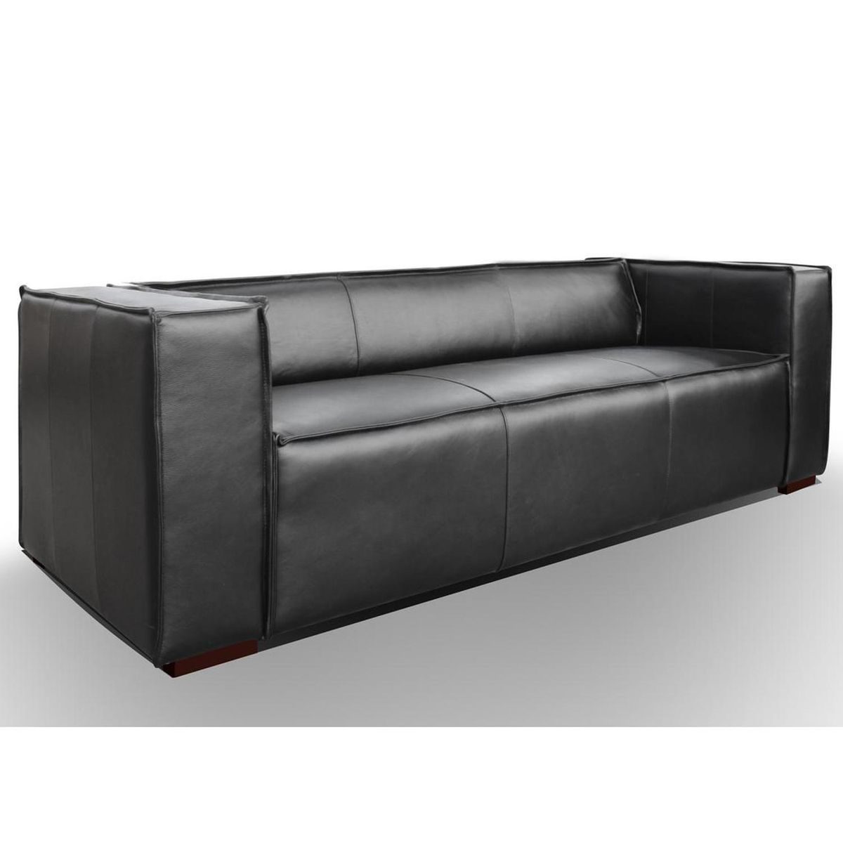 DECOCASA - Sofá 3 cuerpos 2039 Negro 90x70x228 cm Negro