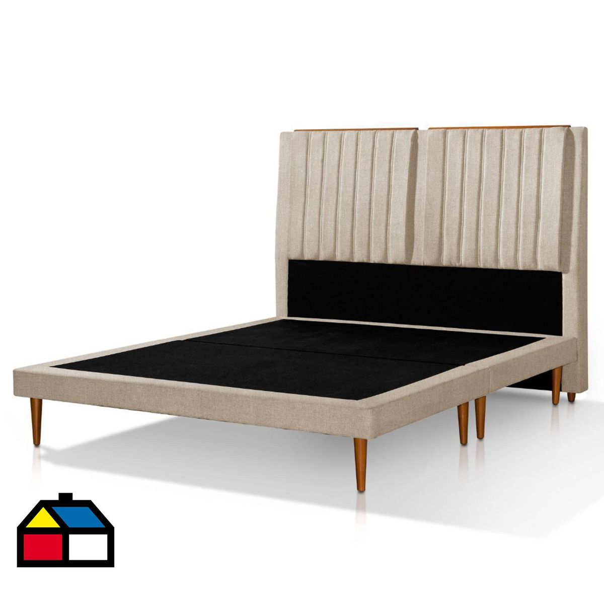 DECOCASA - Cama Luna King beige