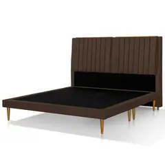 DECOCASA - Cama Astro King Café