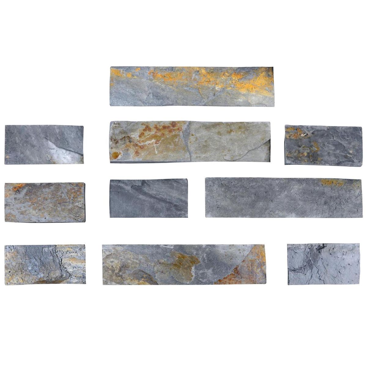 MINERA PDS - Piedra Natural Dimensionada 10x40 cm Gris Óxido 0.4 m2