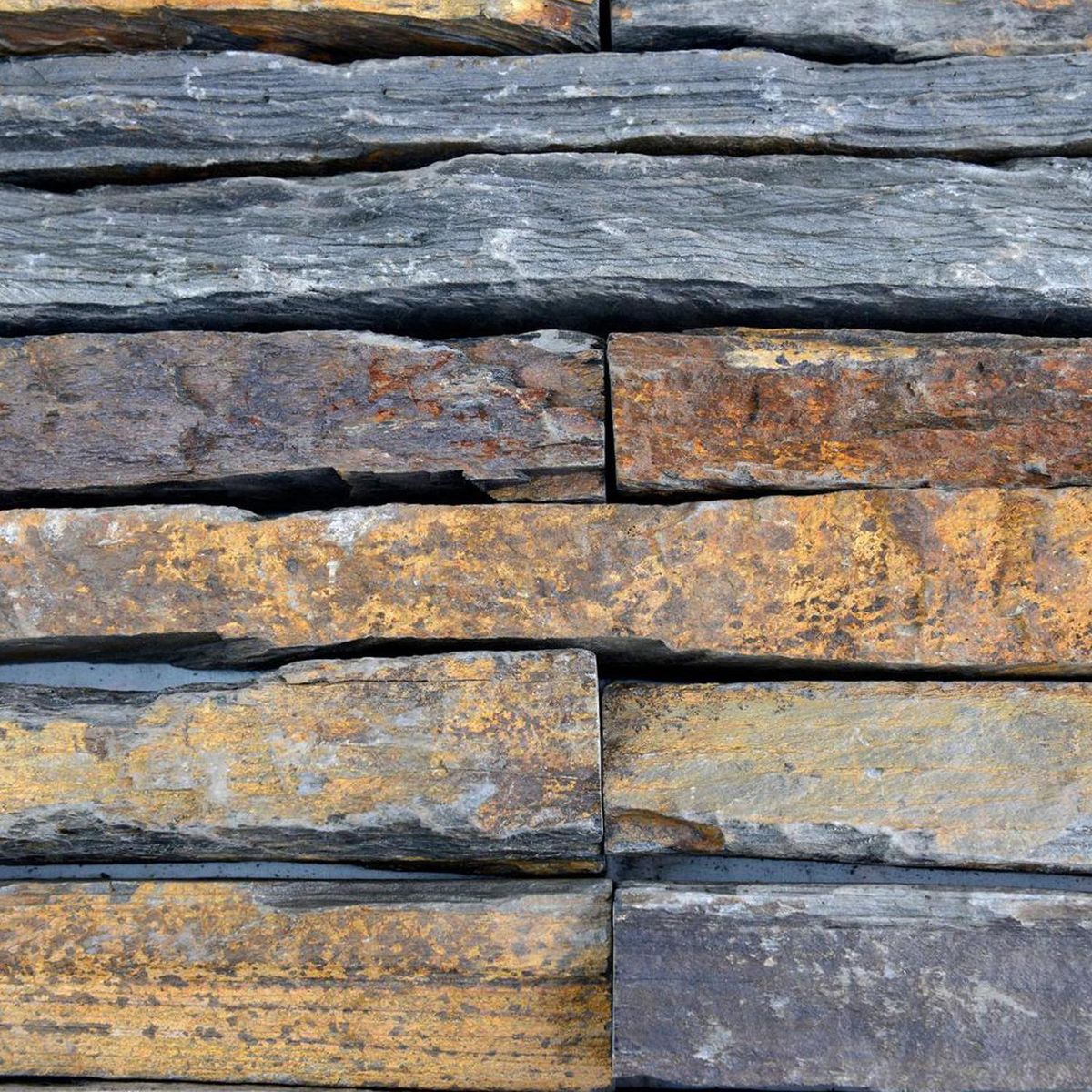 MINERA PDS - Piedra Natural Borde 8x40 cm Cajón Gris Óxido 5 m2