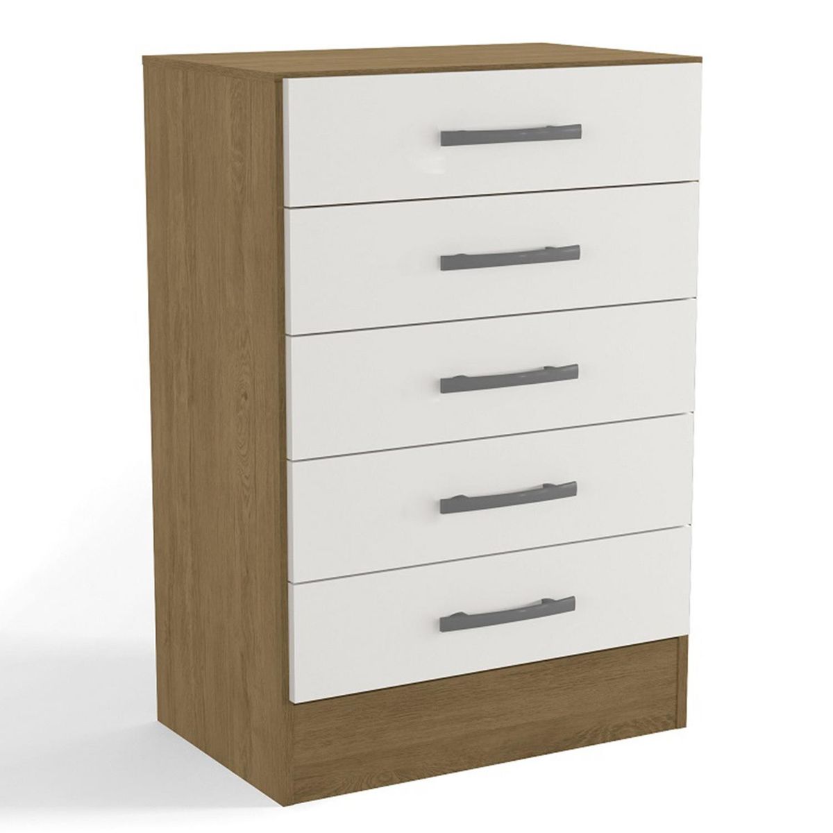 YARDAS - Cómoda 5 Cajón(es) Mod 62x91x15 cm Café/ Blanco