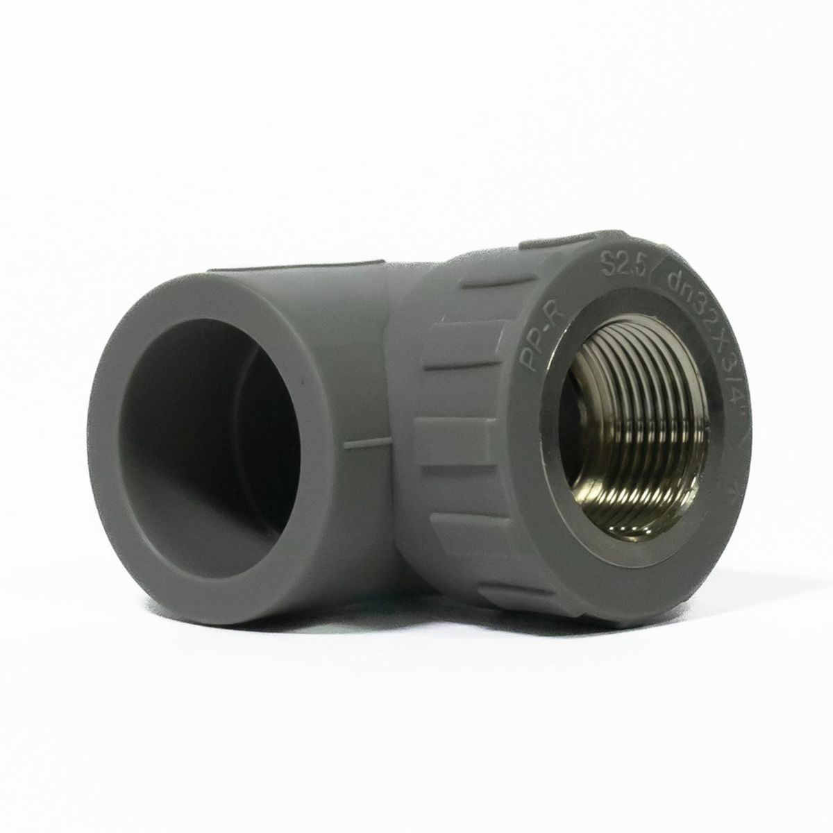 VINILIT - Codo Transicion 90° PPR Gris 32 mm x3/4" HI