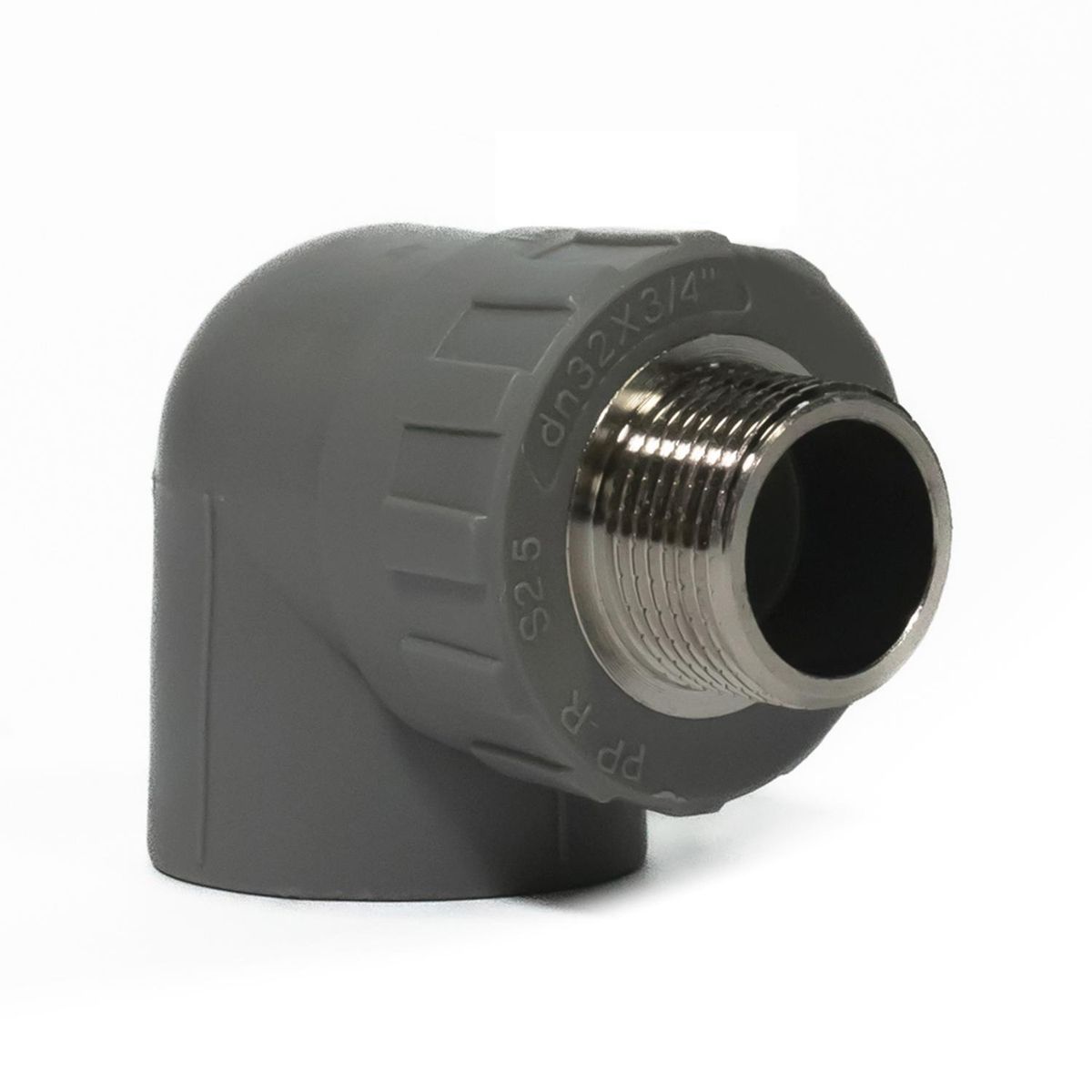 VINILIT - Codo Transicion 90° PPR Gris 32 mm x3/4" HE