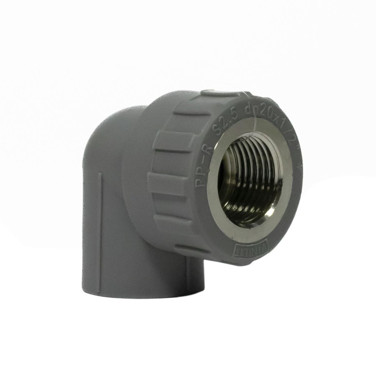 VINILIT - Codo Transicion 90° PPR Gris 20 mm x1/2" HI