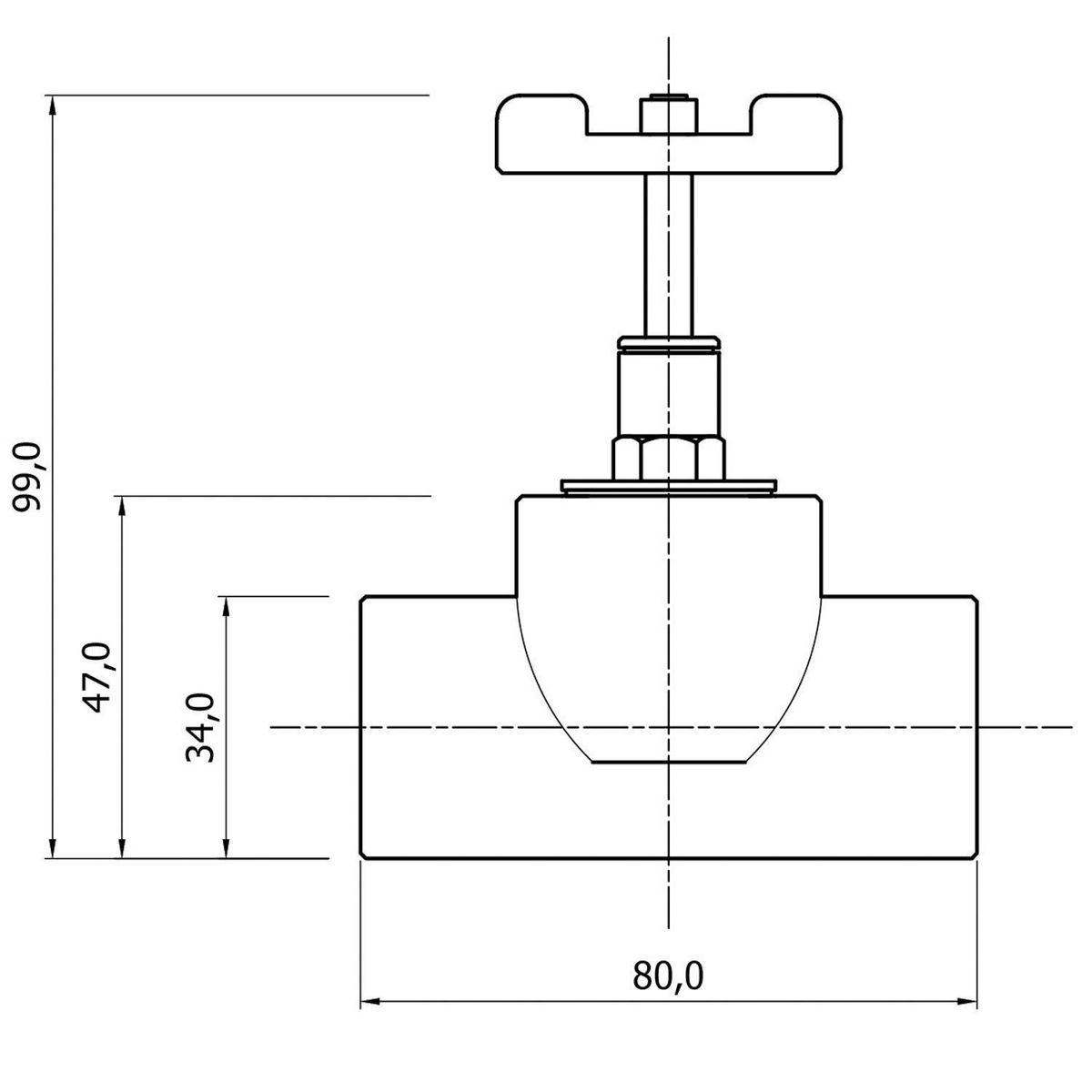 VINILIT - Valvula PPR Manilla Roja 25 mm