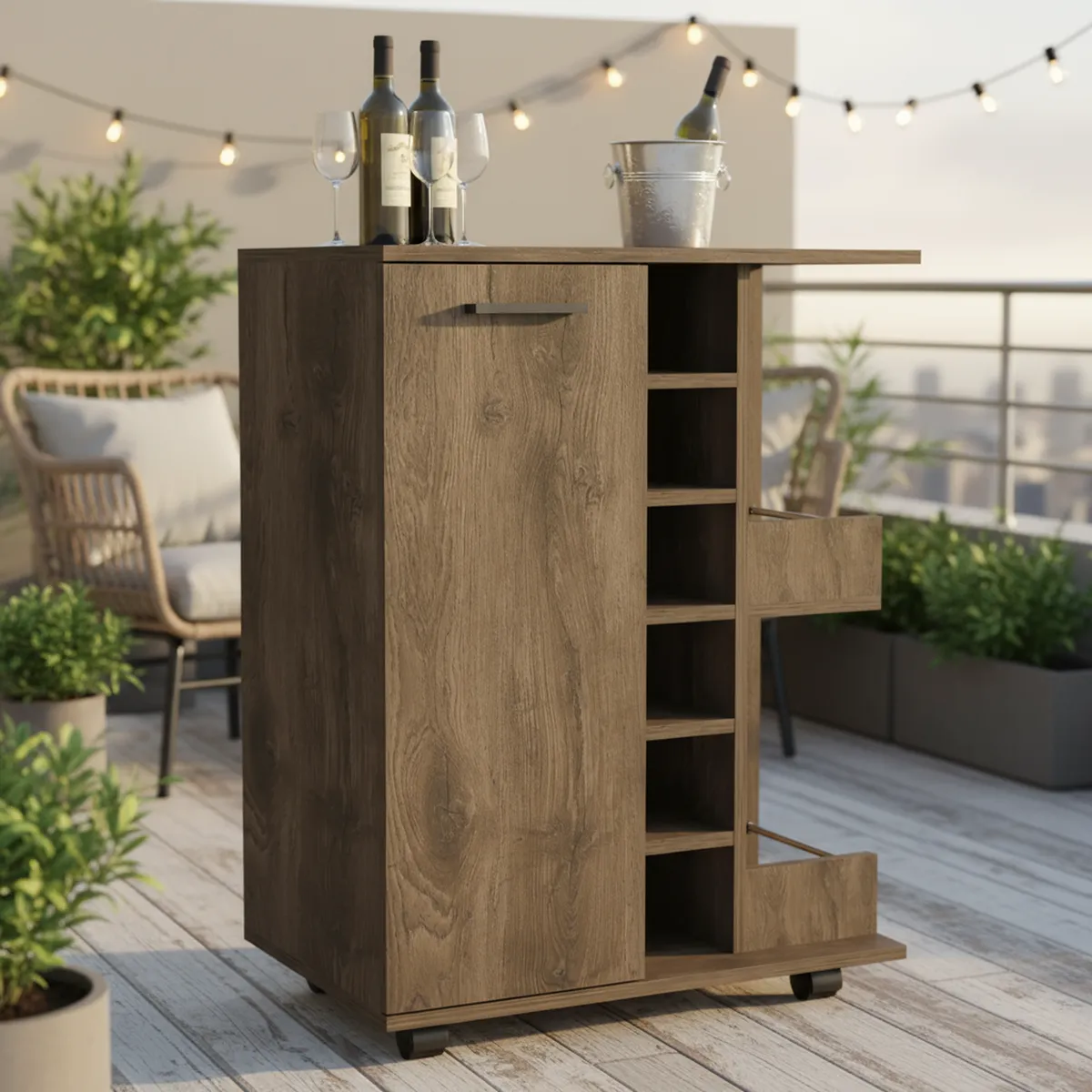 TUHOME - Bar Bajo Andorra 60x82.1x37.7 cm Bellota