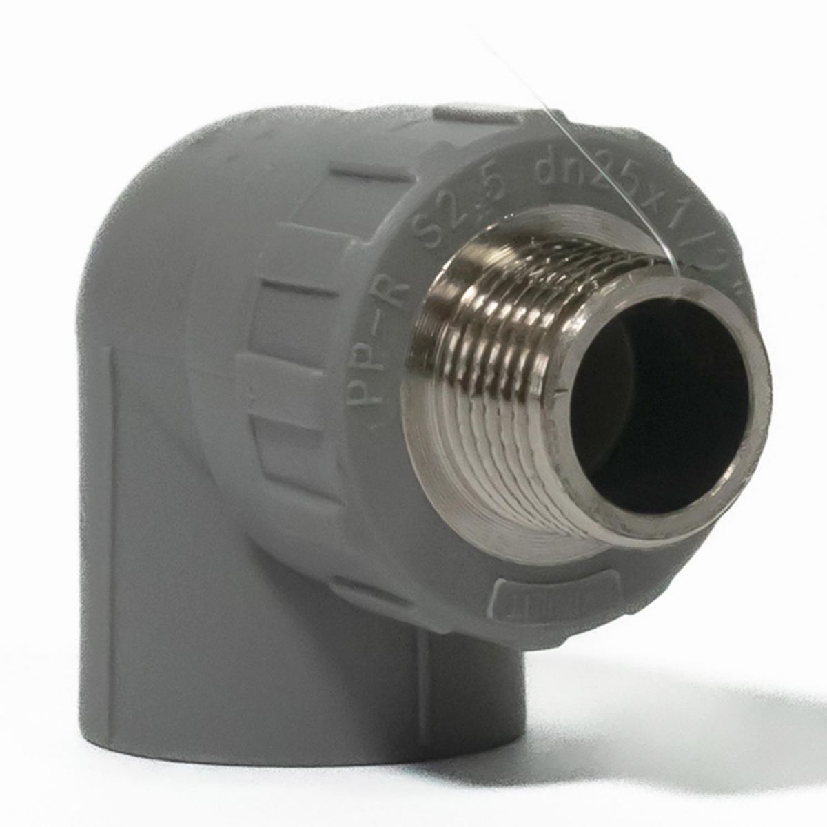 VINILIT - Codo Transicion 90° PPR Gris 25 mm x1/2" HE