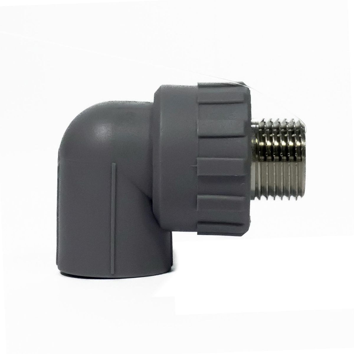 VINILIT - Codo Transicion 90° PPR Gris 20 mm x1/2" HE