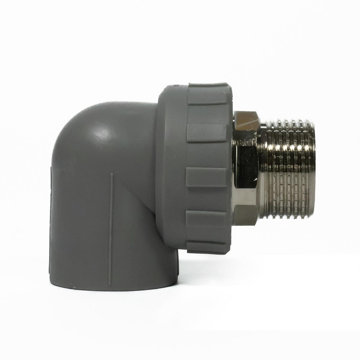 VINILIT - Codo Transicion 90° PPR Gris 32 mm x1" HE