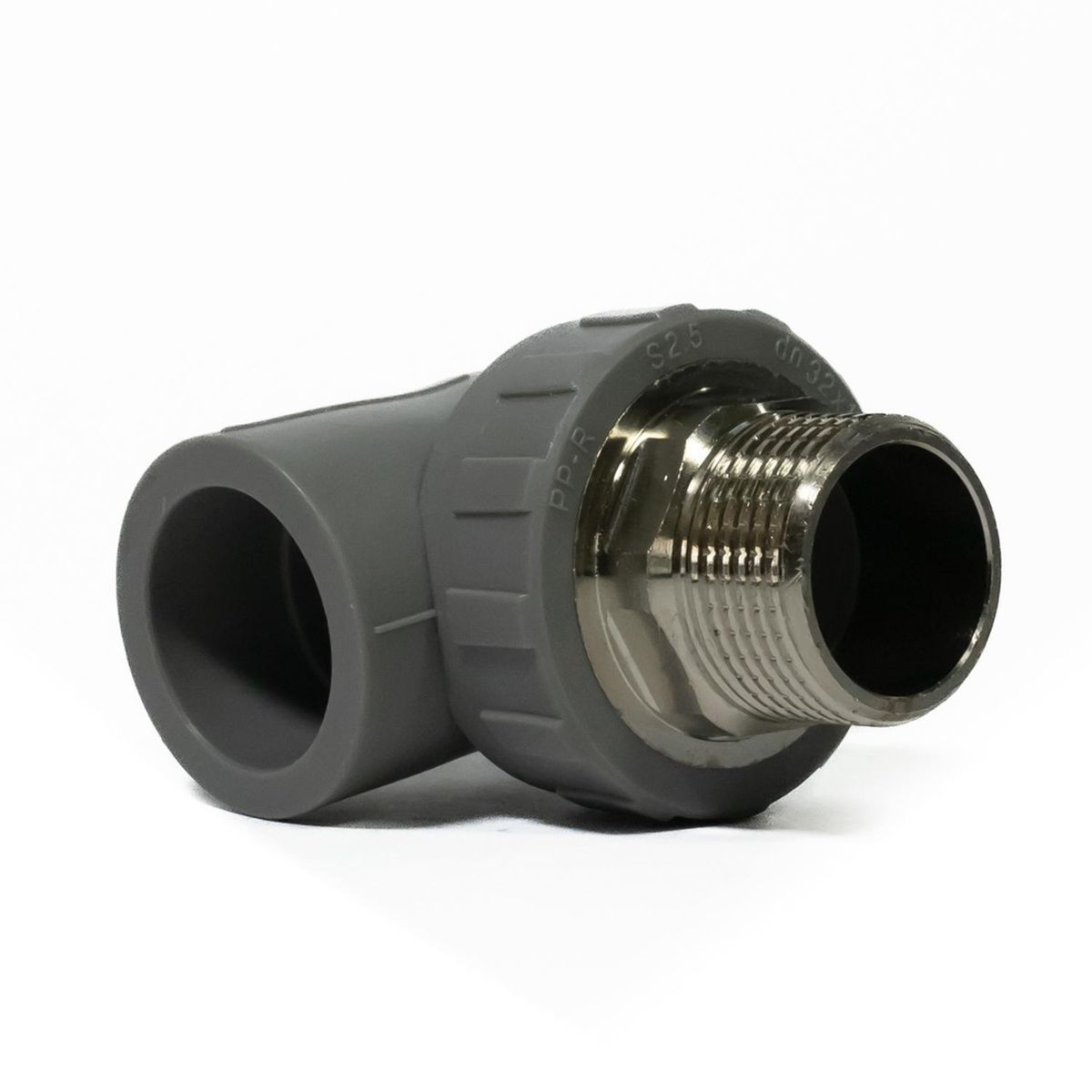 VINILIT - Codo Transicion 90° PPR Gris 32 mm x1" HE