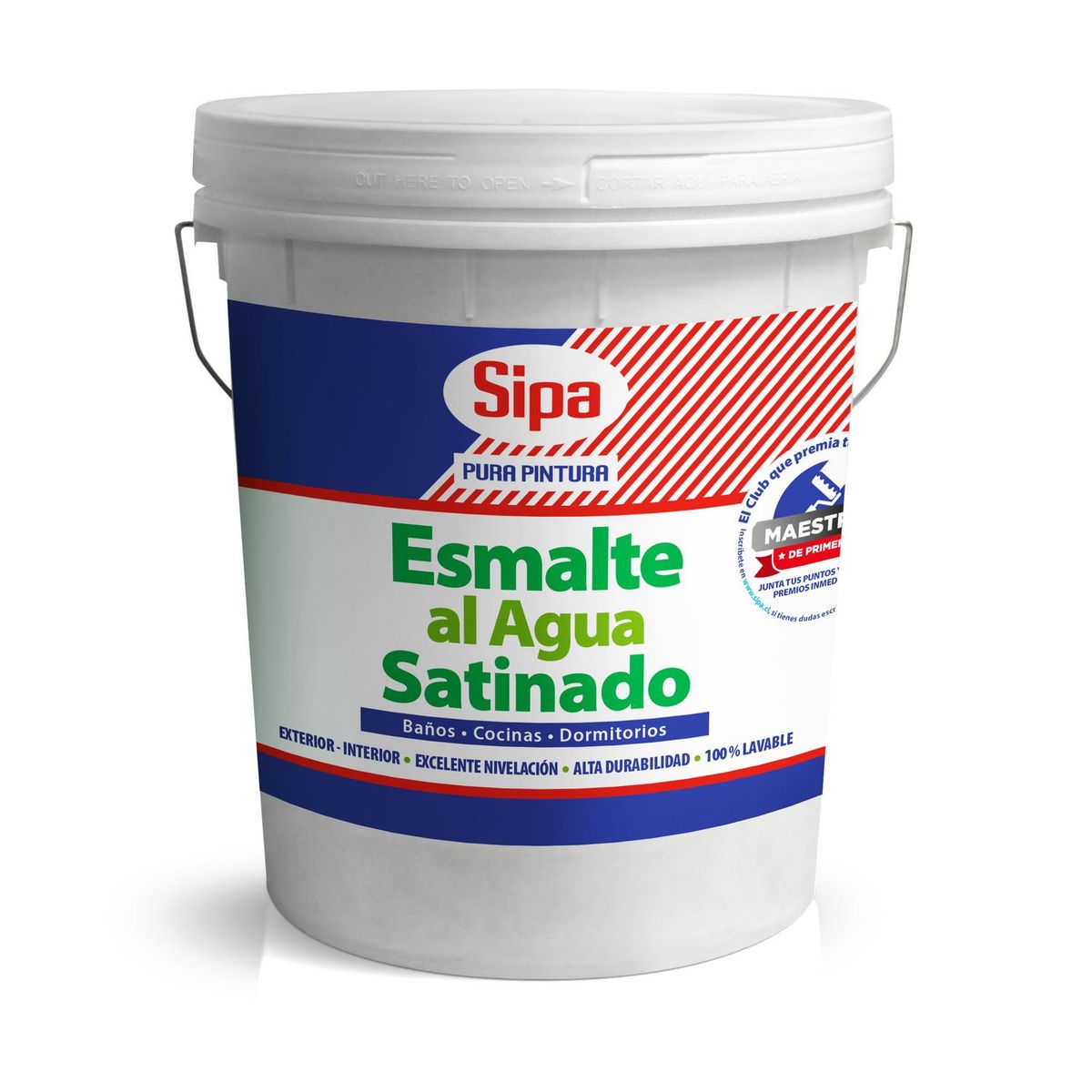 SIPA - Esmalte al Agua Tineta 4 galón(es) Satinado Blanco