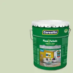 CERESITA - Esmalte al Agua Pieza y Fachada Satinado 4 galón(es) Verde 8142W