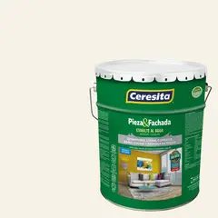 CERESITA - Esmalte al Agua Pieza y Fachada Satinado 4 galón(es) Blanco Cw033W
