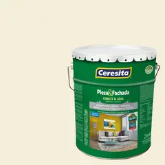 CERESITA - Esmalte al Agua Pieza y Fachada Satinado 4 galón(es) Blanco Ow149