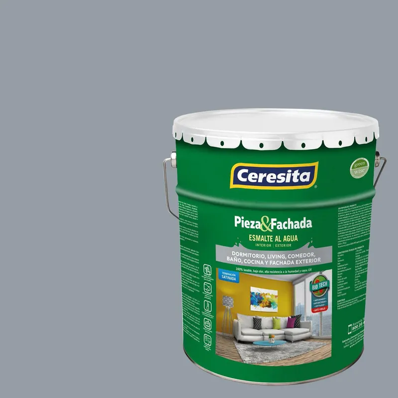 CERESITA - Esmalte al Agua Pieza y Fachada Satinado 4 galón(es) Rosado 8524M 