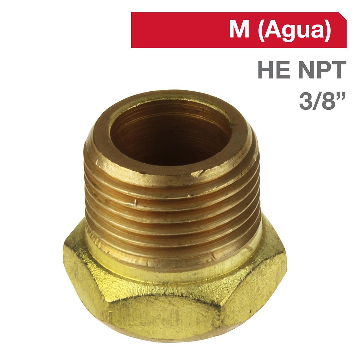 GRIFESA - Tapa Tornillo Bronce HE NPT 3/8" 1u