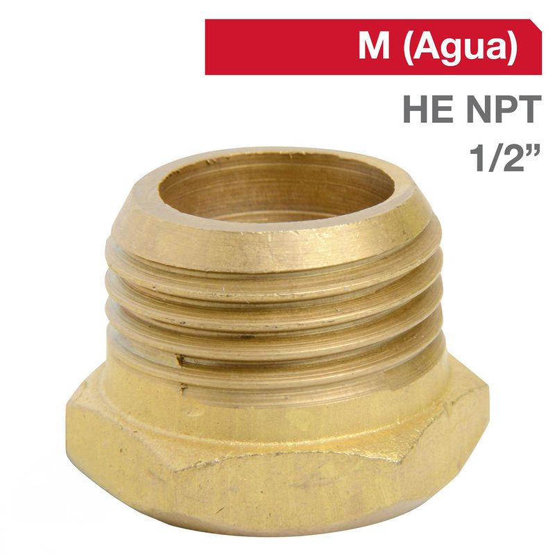 GRIFESA - Tapa Tornillo Bronce HE NPT 1/2"  1u