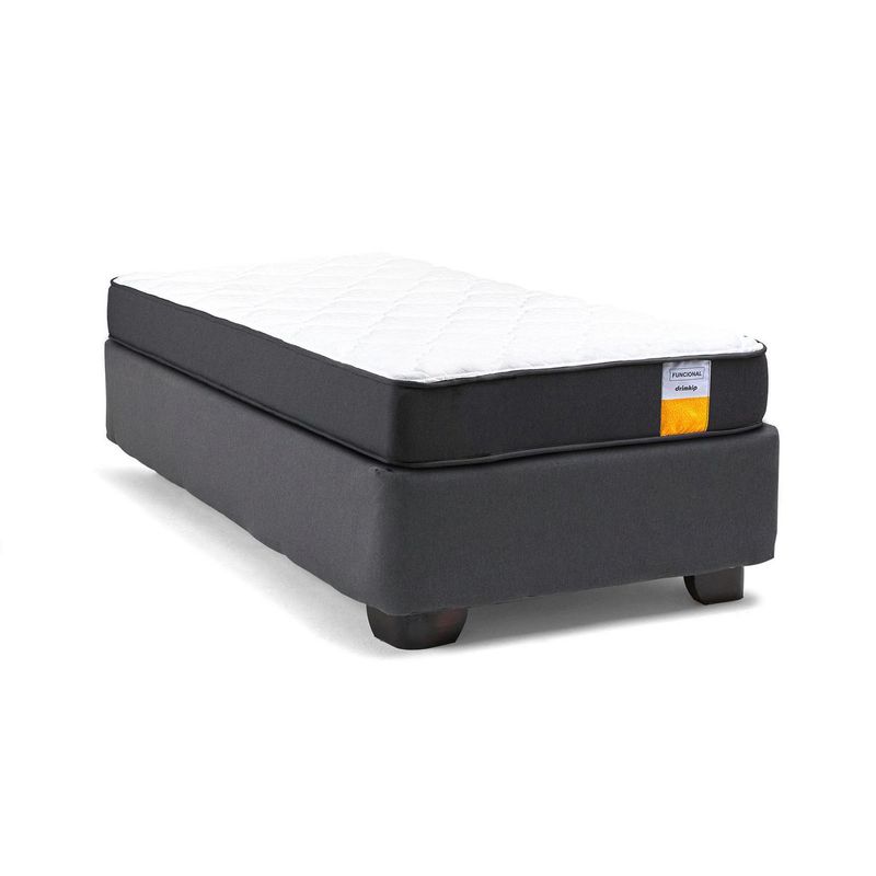 DRIMKIP - Cama Americana Funcional 1 plaza Gris