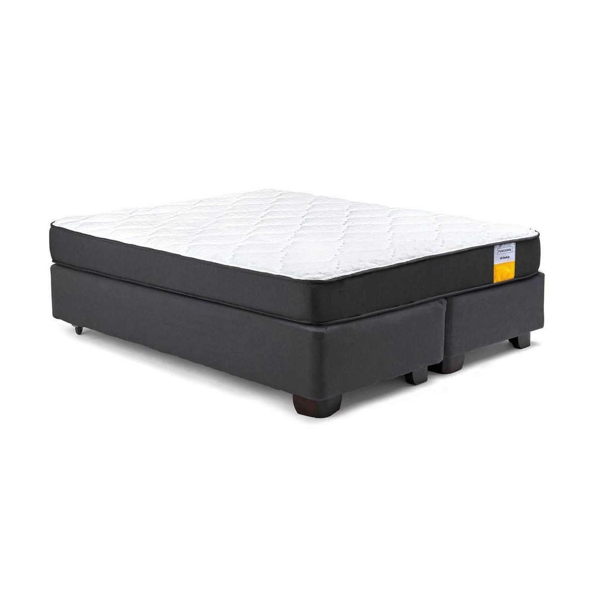 DRIMKIP - Cama Queen Americana Funcional Gris