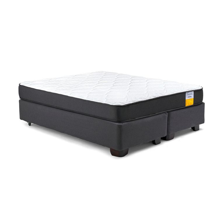 DRIMKIP Cama 2 plazas Americana Funcional Gris