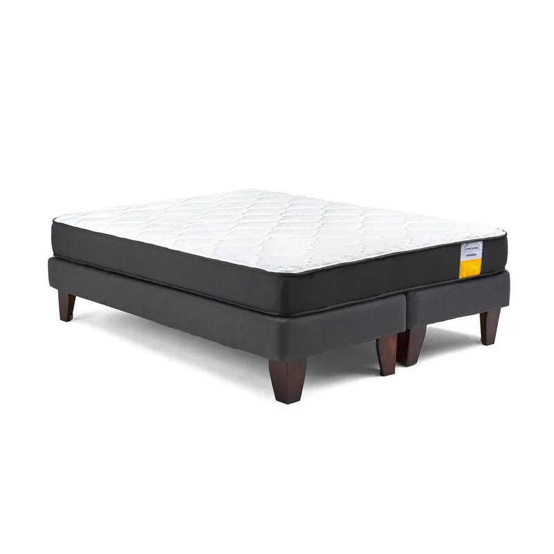 DRIMKIP - Cama 2 Plazas Europea Funcional Gris