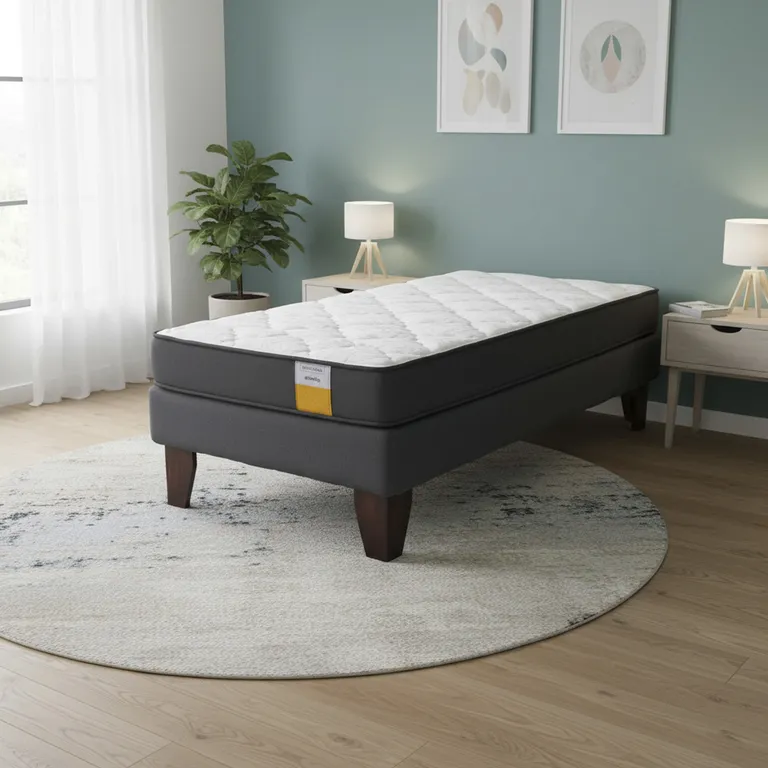 DRIMKIP Cama 1.5 plazas Europea Funcional Gris