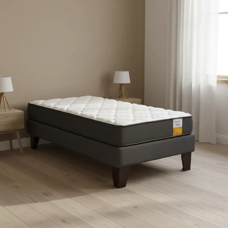 DRIMKIP Cama 1 plaza Europea Funcional Gris