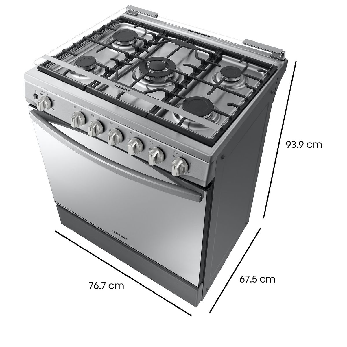 SAMSUNG - Cocina a Gas 5 Platos Espejado NX52A7422CS/ZS