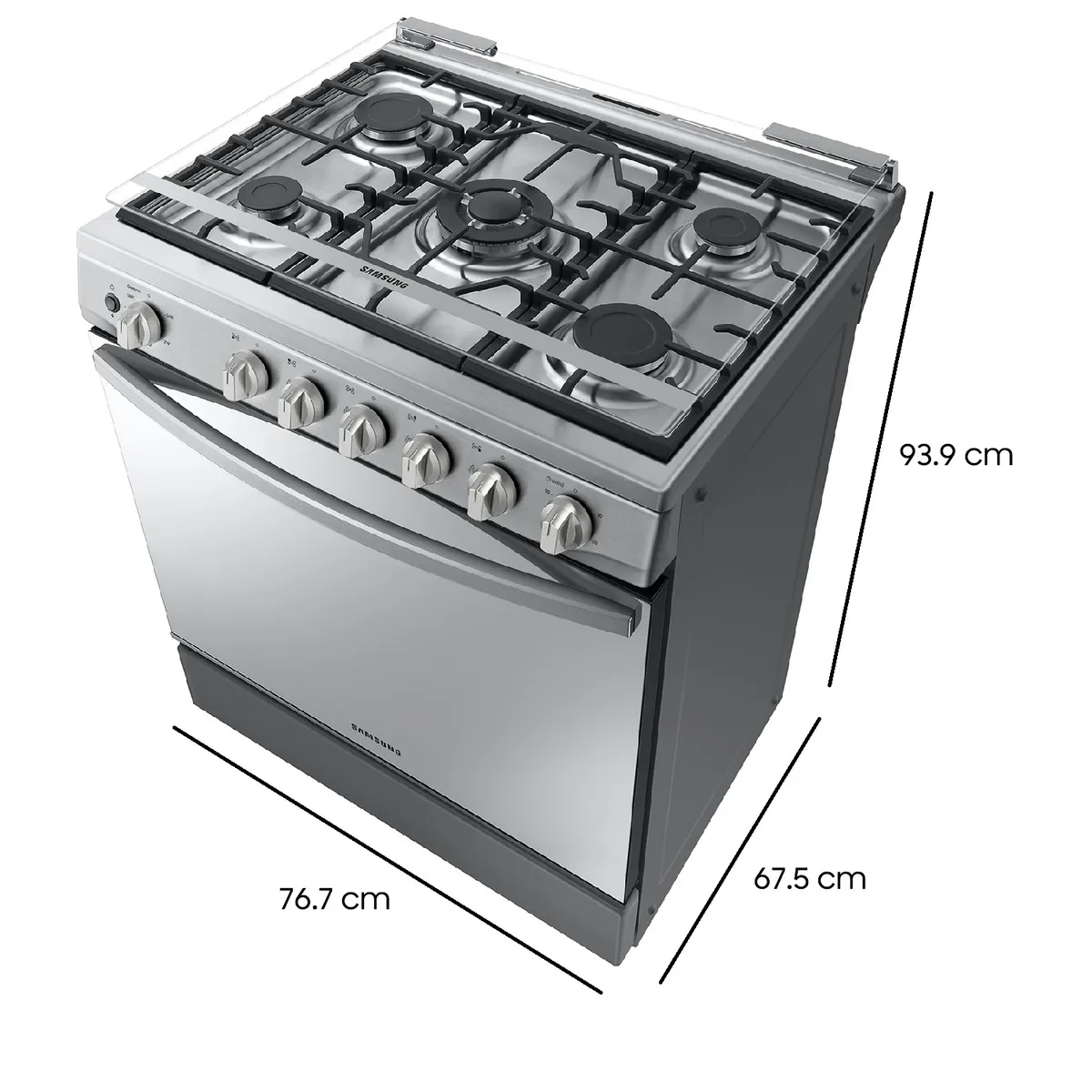 SAMSUNG - Cocina a Gas 5 Platos Espejado NX52A7422CS/ZS