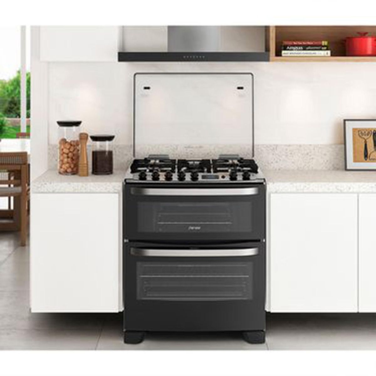 FENSA - Cocina a Gas 5 Platos Negro 76 DBT