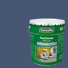 CERESITA - Esmalte al Agua Pieza y Fachada Satinado 4 galón(es) Azul Ac084N