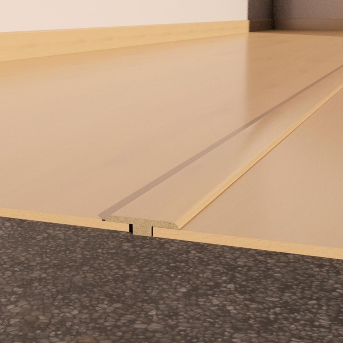 HOLZTEK - Guía de Transición MDF Haya Natural 12 mm 4.5x100 cm