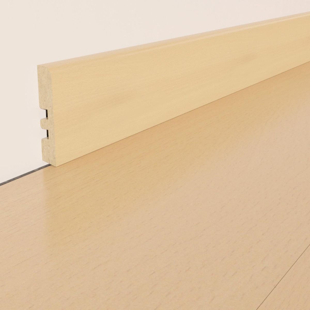 HOLZTEK - Guardapolvo MDF Haya Natural 12 mm 6.8x240 cm