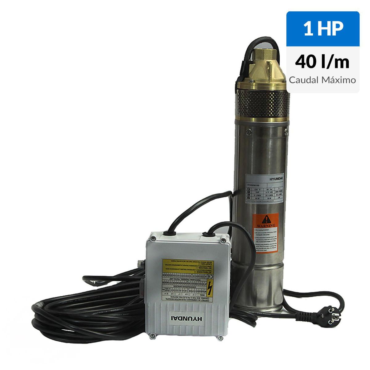 HYUNDAI - Bomba pozo profundo 4" Monoblock 1 HP
