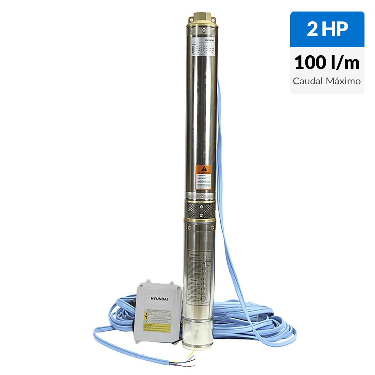 HYUNDAI - Bomba pozo profundo 4" 2HP 4m c/h