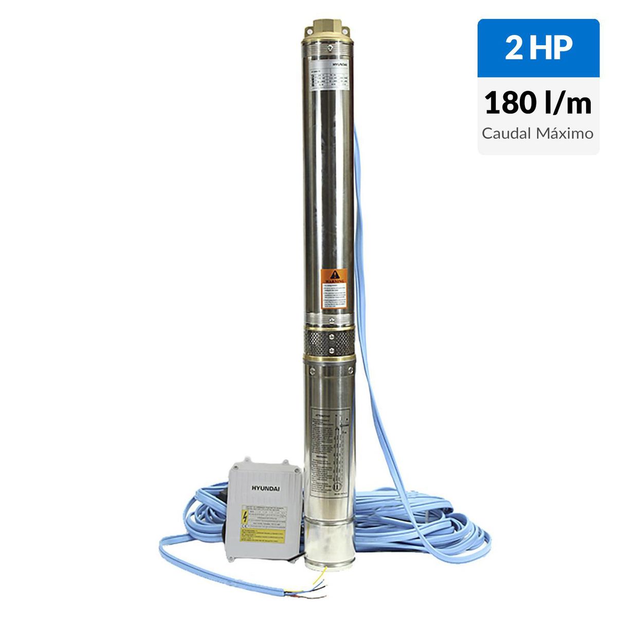 HYUNDAI - Bomba pozo profundo 4" 2HP 8m c/h