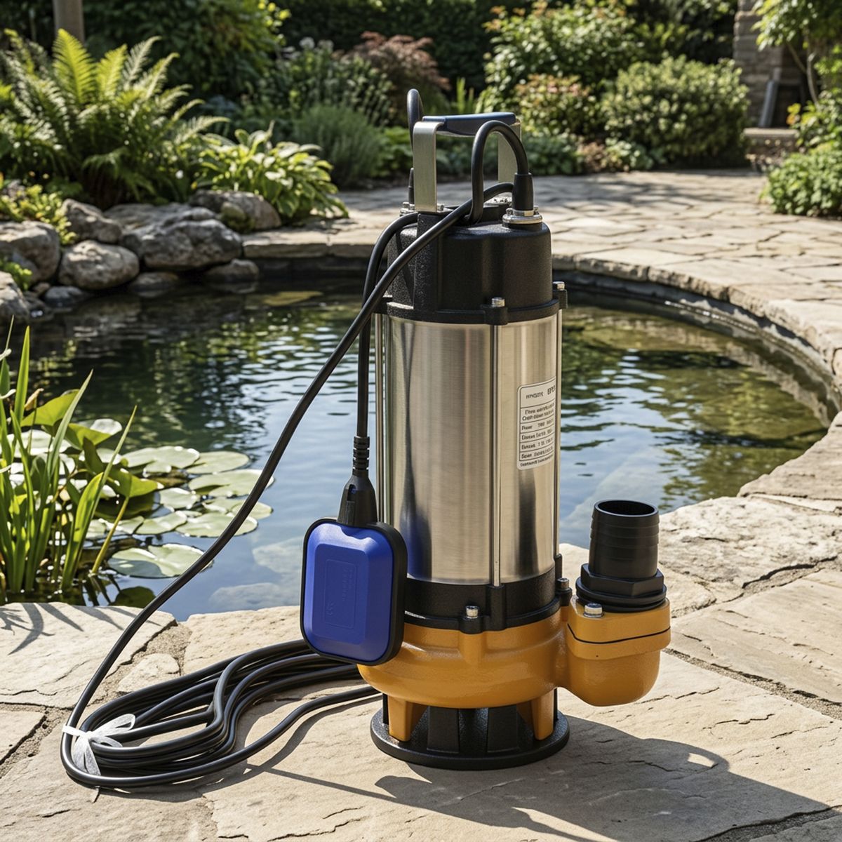 Bomba drenaje agua sucia 0,5 HP 9 mt ca, marca HYUNDAI - Foto 2