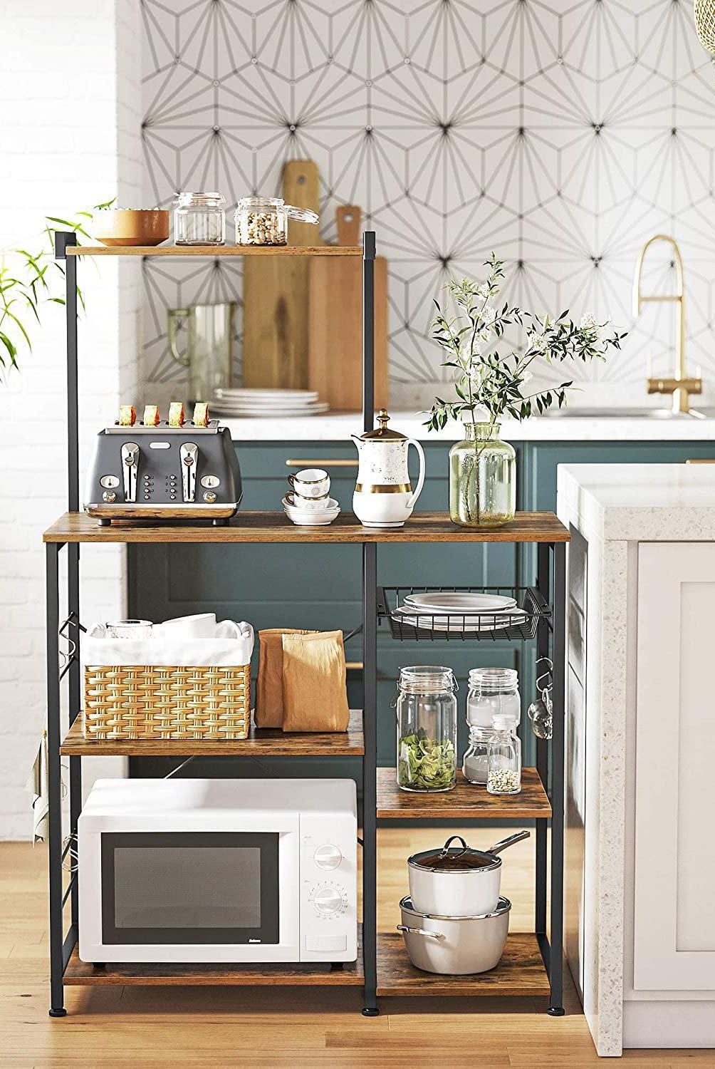 POTTERY - Mueble organizador Marrón Rústico y Negro