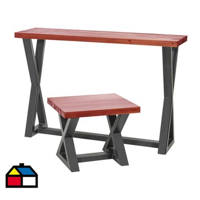 Combo arrimo + mesa lateral Cantillana cerezo
