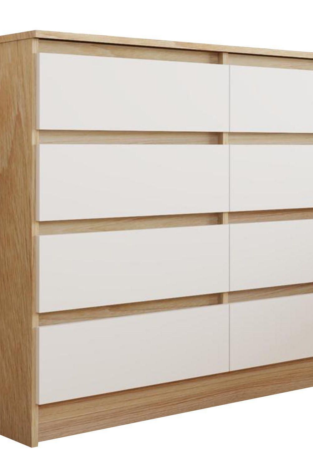 CIC - Cómoda 8 Cajón(es) Austria 100x85x45 cm Olmo Blanco