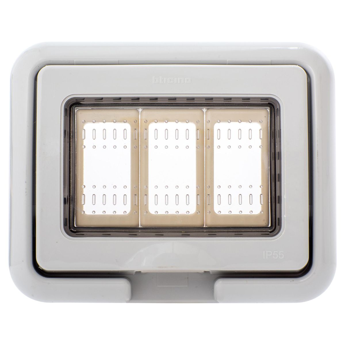 BTICINO - Placa intemperie 3 módulos