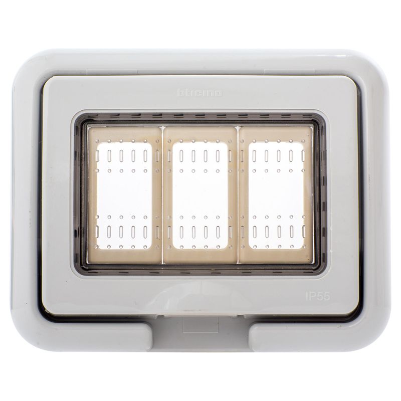 BTICINO - Placa intemperie 3 módulos