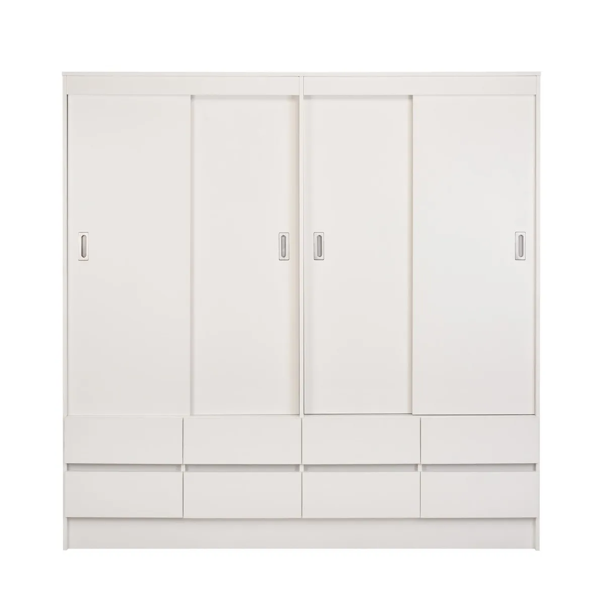 CIC - Clóset Maule 4 Puerta(s) 8 Cajón(es) 4 Repisa(s) 180x180x51 cm Blanco